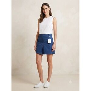 Marie Valois Skort Women Size 6 Blue Deroy Pleated Golf Tennis Active Casual